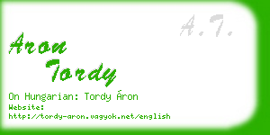 aron tordy business card
