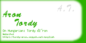 aron tordy business card